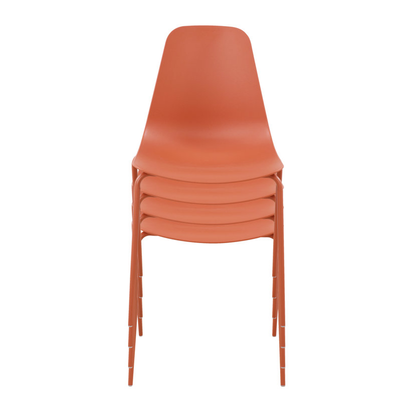 Isla Stackable Dining Chair (Set Of 4), Orange