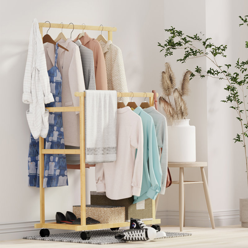 Kissel 80cm Rolling Clothing Rack