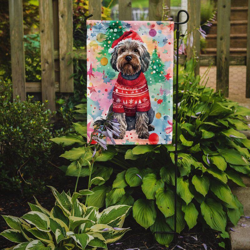 Drapeau de jardin en polyester à 2 faces, H 15,5 po x l 11,25 po