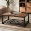 Console de table basse avec une finition en bois naturel récupéré, pour le salon