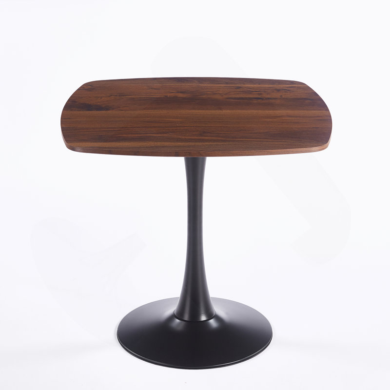 Halloween 31.5Inch Dining Table Walnut, Walnut, 28.93" H x 31.5" W x 31.5" D, Black