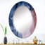 Miroir mural moderne bleu et rose-1110961615