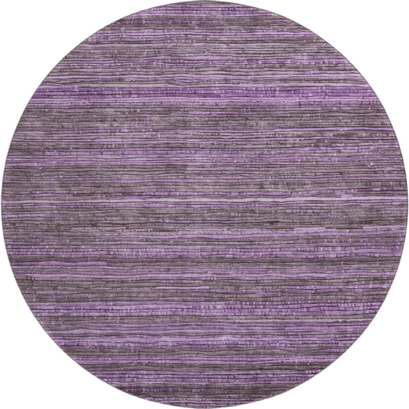 Premium Machine Washable Arnoldina AMF1846 Stripes Rug, Round 8'