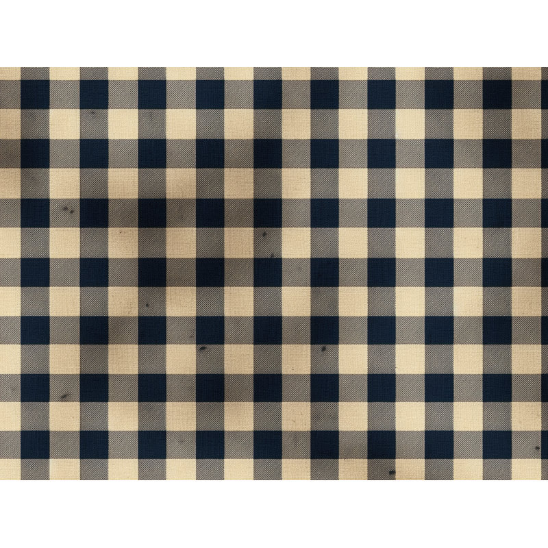 Machine Printed Comforter, Twin Extra Long Comforter, Navy/Beige Gingham