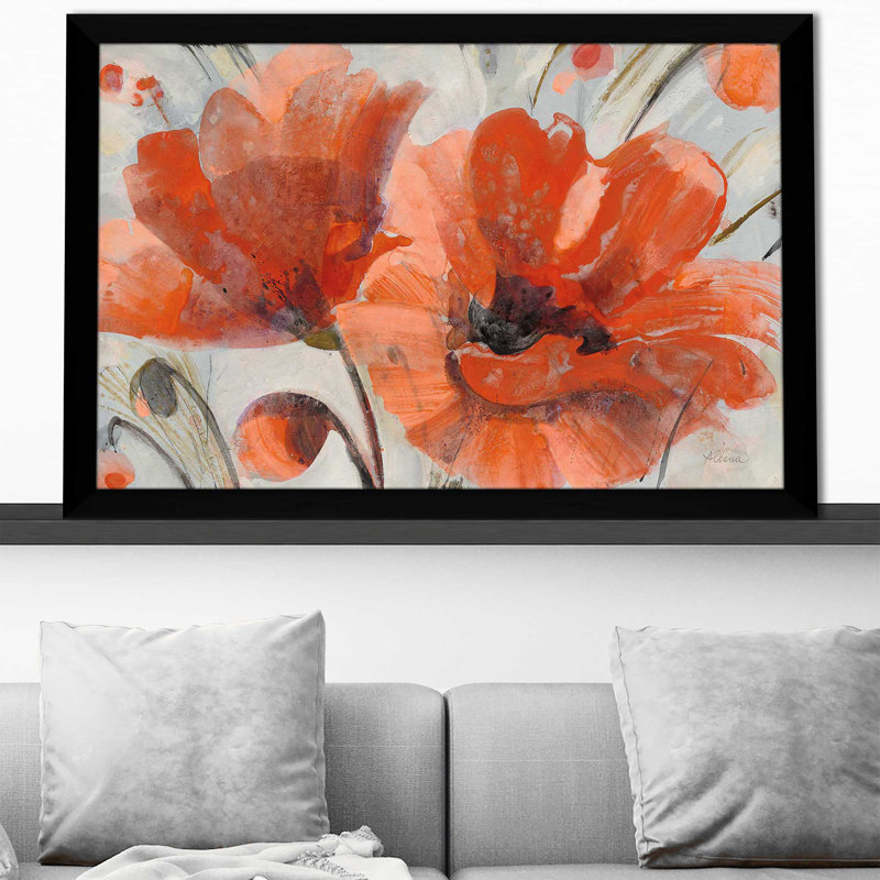 " Popping ", Black Framed, 21.5" H x 27.5" W x 0.75" D