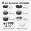 Eagleville 15 - Piece Aluminum Cookware Set