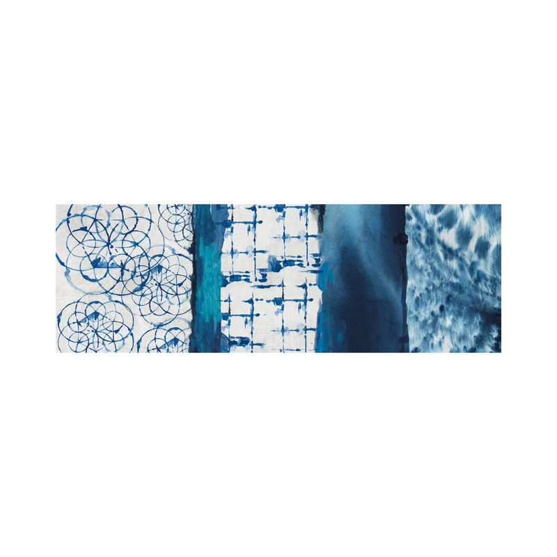 Shibori Patchwork I by Aimee Wilson - Wrapped Canvas Panoramic Print, 121.92 cm H x 40.64 cm W x 1.91 cm D