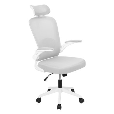 Office Desk Chair Computer High Back Mesh Gaming Seat With Ergonomic Adjustable Comfy Flip-up Armrests Lumbar Support Height For Home