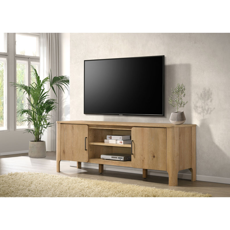 65.4" W Rustic TV Stand, Brown