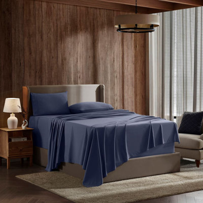 Hotel Collection Soft Breathable Bed Sheet Set with Deep Pocket Fitted Sheet