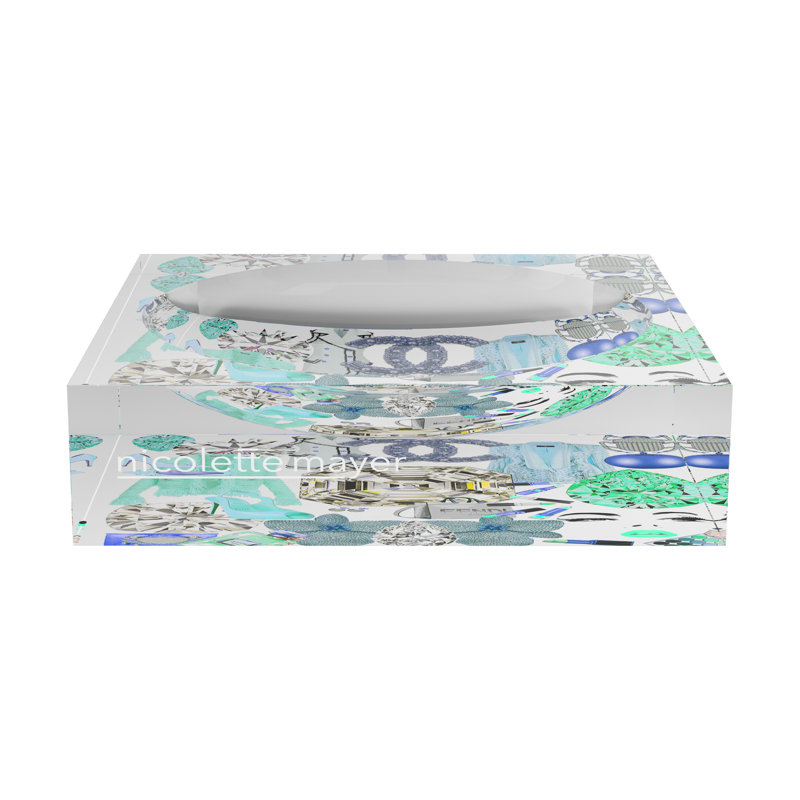 Bougie Acrylic Decorative Tray, 6"W x 6"D x 2"H