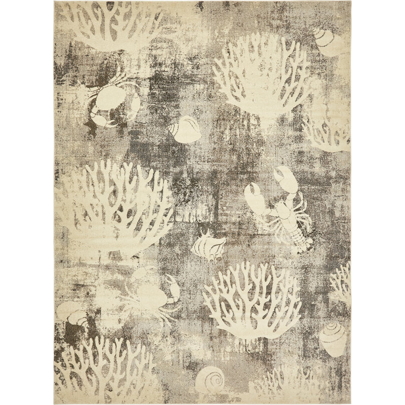 Dickenson Washable Abstract Indoor Rug, Rectangle 4'1" x 6'1"