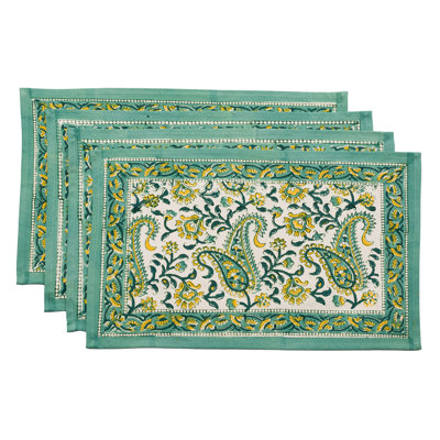 Rajasthan Paisley Cotton Paisley Rectangle Placemat