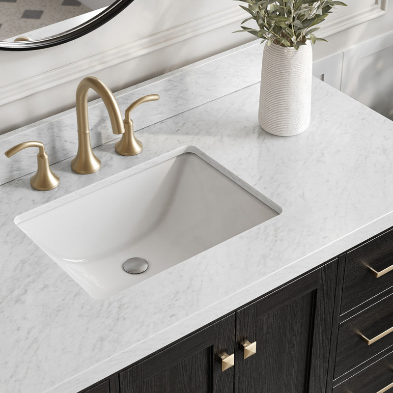 Grevera 49" Single Bathroom Vanity Set, Black Oak