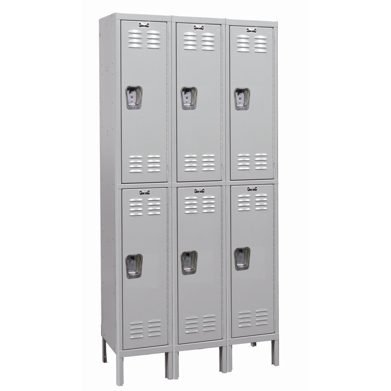 Casier Premium à 2 sections - Rang 6, Non assemblés, H 78 po x l 36 po x P 15 po, Brun clair