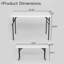 Ensemble de table pliante et de chaises 3 pièces pour l'intérieur et l'extérieur