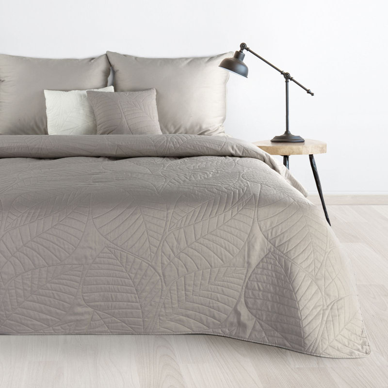 Renken Geometric Shapes Bedspread, W170 x L210cm, Silver