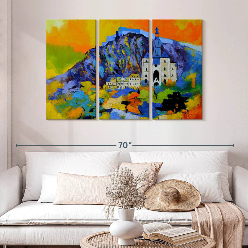 Adella, paysage urbain, Dinant, Belgique, H 32 po x l 50 po