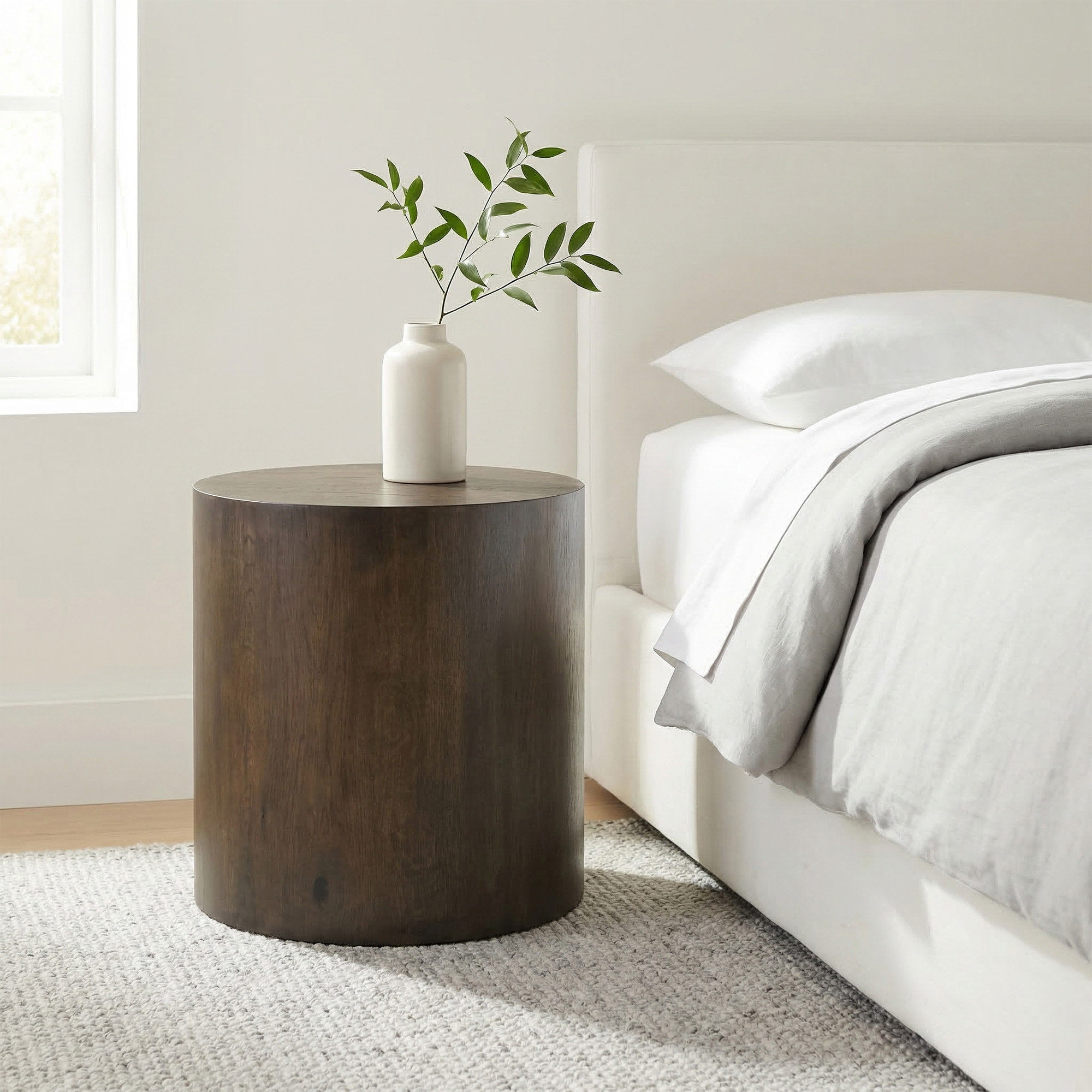 2 - Piece Nesting Coffee Table Set Wooden Sofa Table Round End Table For Living Room, Lounge, Home Office, Apartment