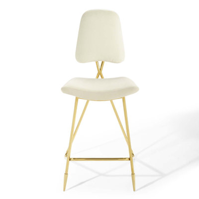Tabouret de bar en velours Ponder Performance de Modway