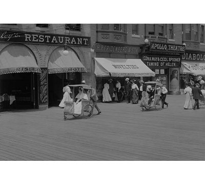 " Rolling Chairs On Atlantic City Boardwalk "