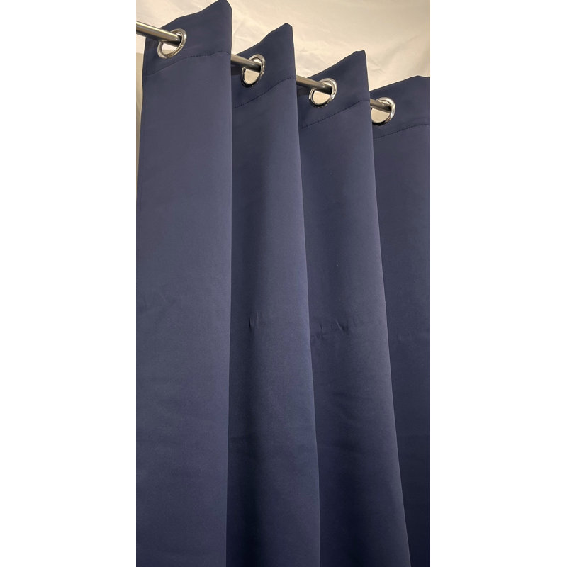 Paire de rideaux occultant en polyester Kinard, Bleu marine, L 52 po x L 95 po