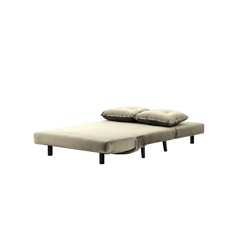 Clouser 2 Seater Sleeper, Grey, Black