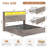 Wood Full Bed Frame with 6 Drawers and Spacious Storage Headboard Farmhouse LED Metal Platform Bed with Charging Station No Boxing Need-256885409-255102226