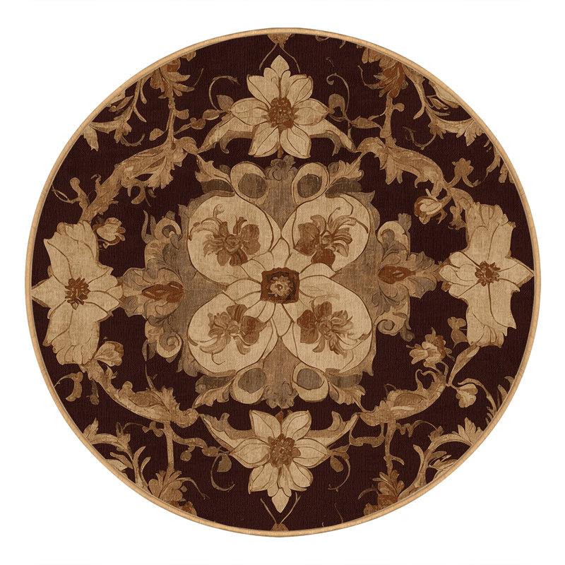 Victorian Charm Rug, Round 5'