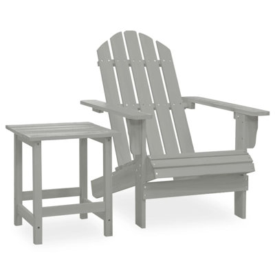 Swartz Fir Outdoor Adirondack Chair With Table , 69.5cm cm W 86.5cm cm D