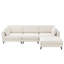 Modern L-Shaped Sectional Sofa With Movable Ottoman-1020798777