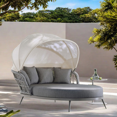 Waterproof and sunscreen fabric patio sofa set 2 - Person Patio Conversation Set with Cushions