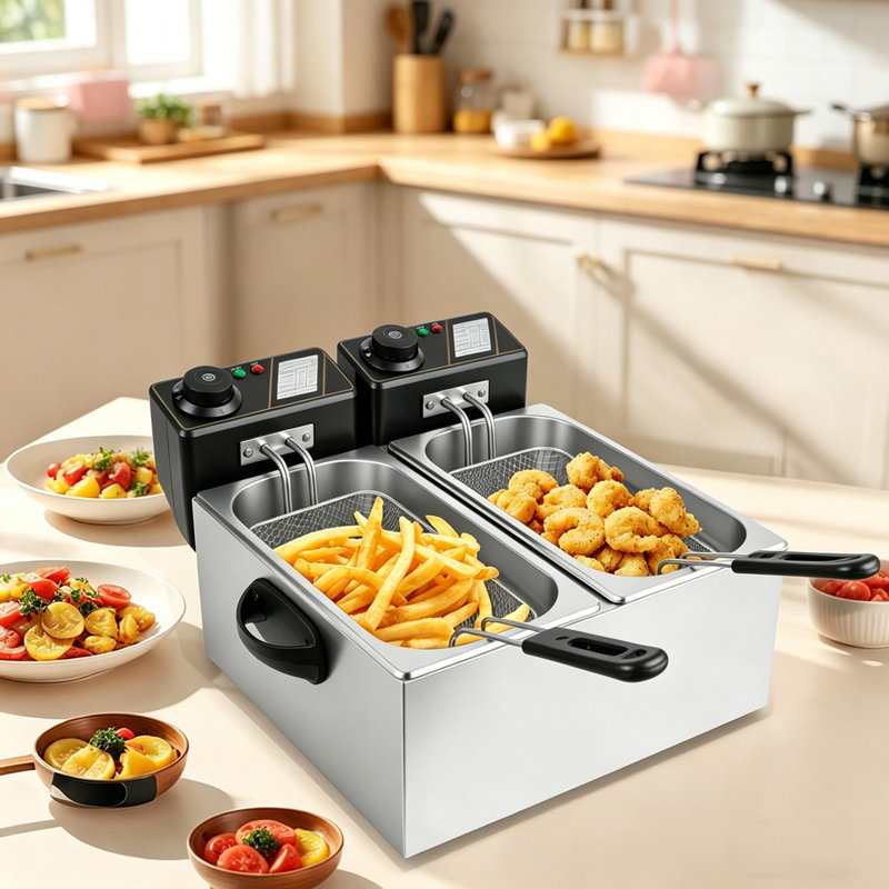 Friteuse électrique en acier inoxydable