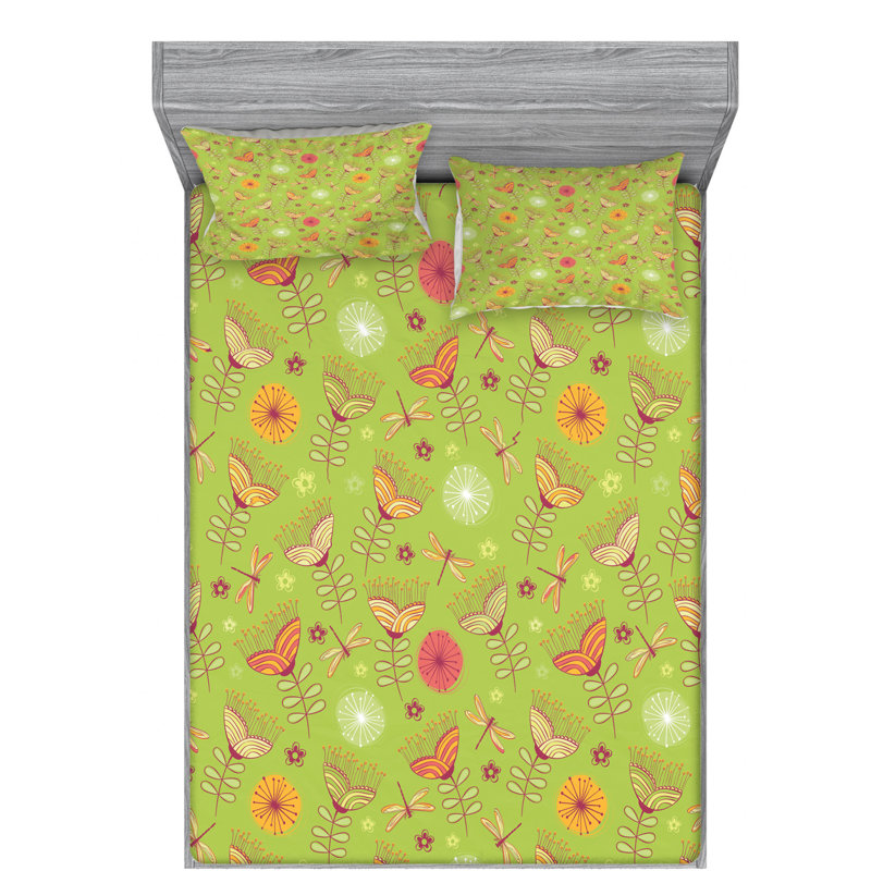 Microfiber Sheet Set, Queen Sheet Set with Fitted Sheet