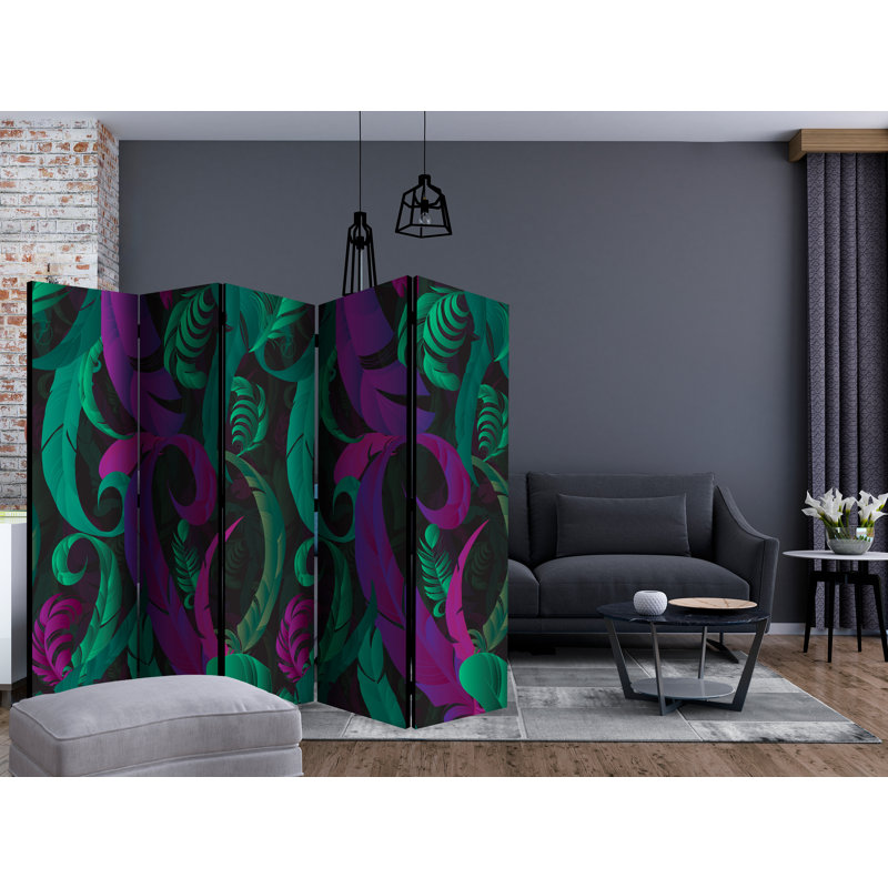 Room Divider - Dance Of Feathers II [Room Dividers], 5, 172cm H x 225cm W x 3cm D