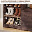 Banc de rangement à chaussures en forme de U de 160 cm avec armoire-868430605