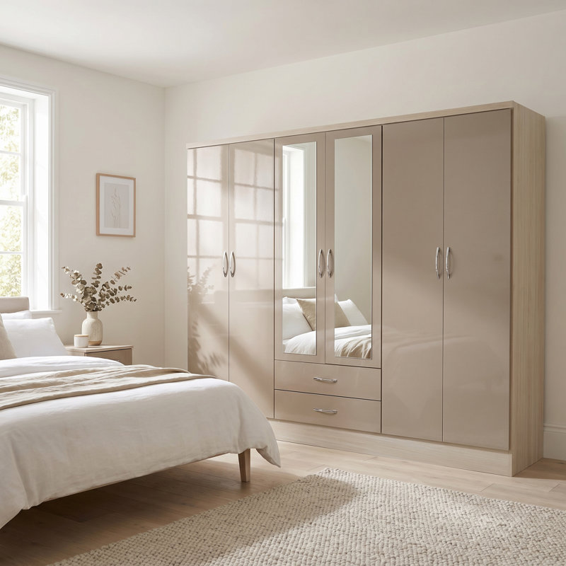 Cascio 6 Door Wardrobe, Brown