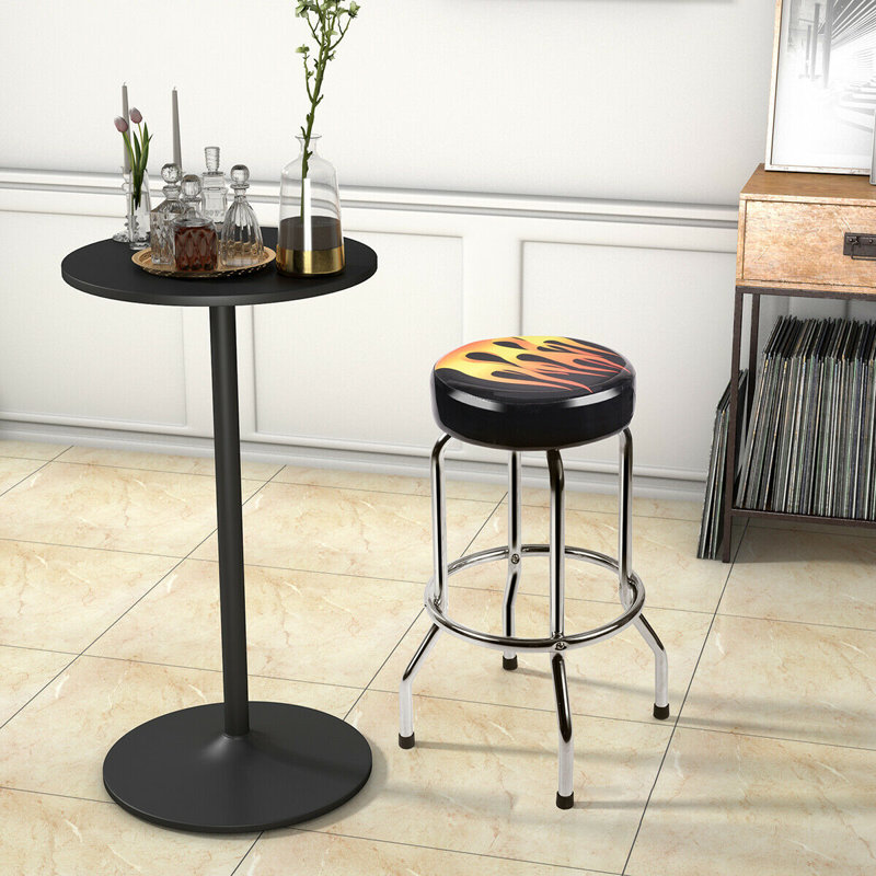 Emmanuel Upholstered Counter Stool with Steel Frame