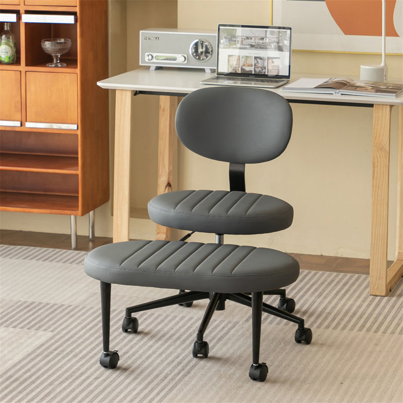 Chaise de bureau ergonomique multi-positions à pieds croisés pour adultes