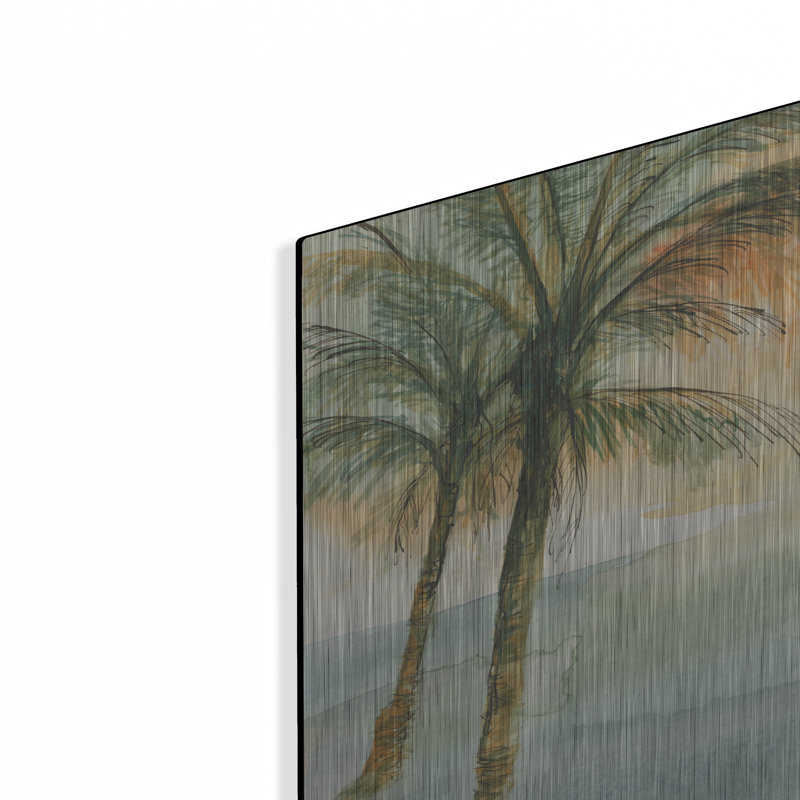 «Island Sunset 1» par Chris Paschke, art mural en métal, H 12 po x l 12 po