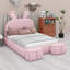 Creative Kids Bed with Cartoon Ear Silhouette Headboard and Decorative LED Light