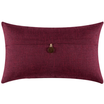Buttons Cotton Blend Reversible Throw Pillow