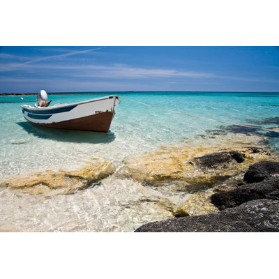 Single Boat - Wrapped Canvas Print