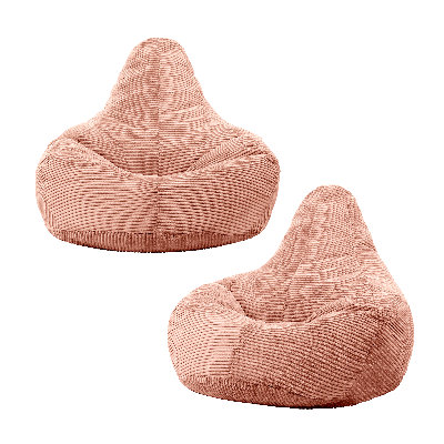 icon Dalton Medium Beanbag Corduroy Dawn Pink Set of 2