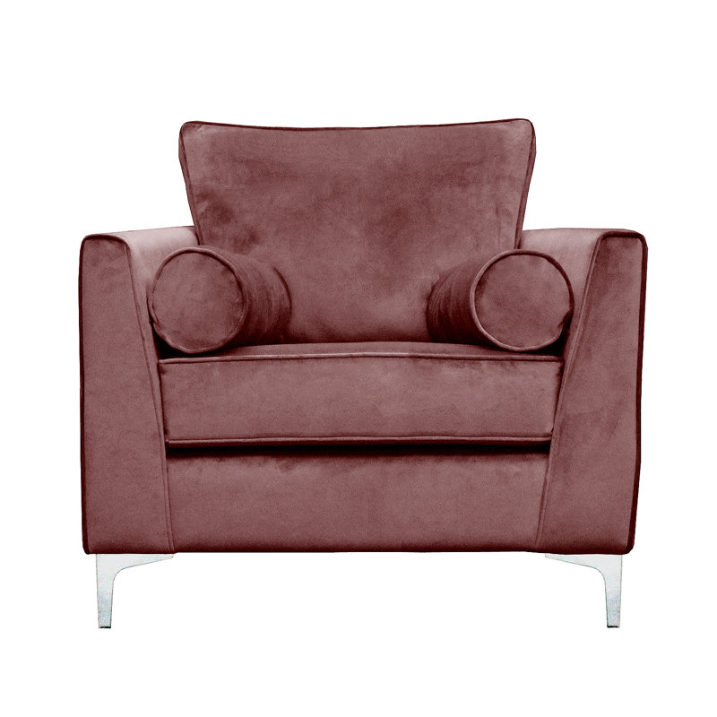 Giancarlo Velvet Armchair, Lavender