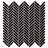 Monogram Herringbone 11.14 in. x 11.14 in. Glossy Porcelain Mosaic Floor And Wall Tile (0.86 Sq. Ft. / Each)-103531819