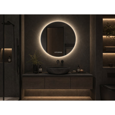 Apollo Round Backlit Led Bluetooth Mirror