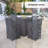 Outdoor Dining Set Covers For Alyne 4-Person Square Table & Chairs, Water-Repellent UV-Resistant Polyester