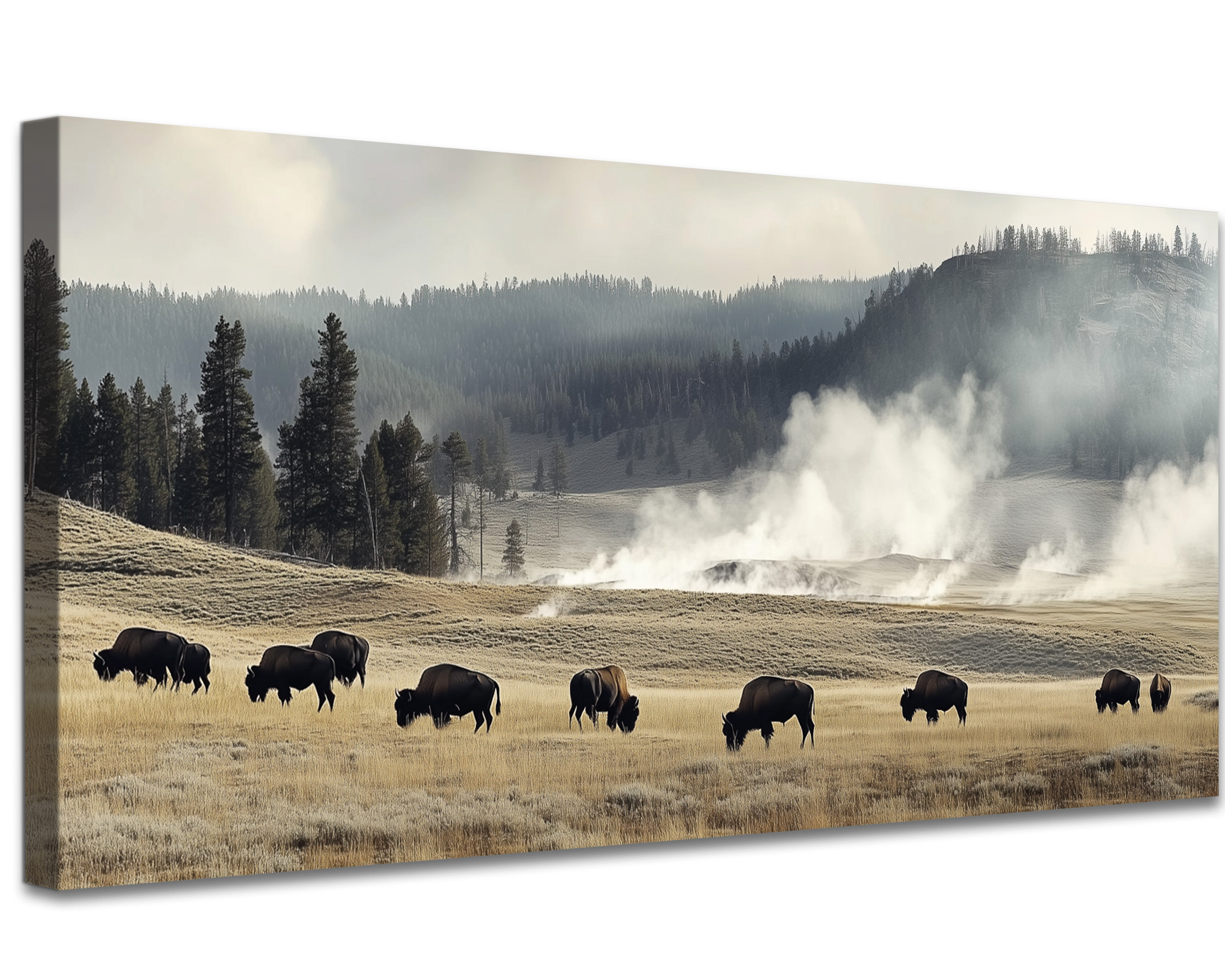 The Holiday Aisle® Large American Bison Wall Art - Elegant Buffalo ...