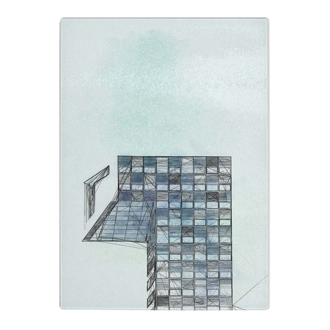 Tempered Glass Sketching the Architecture Vol.54 Chopping Board